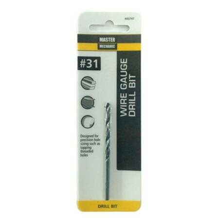 Swivel Master Mechanic No.31 Wire Gauge Number Drill Bit - Black - 2-3/4in. SW3853414